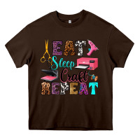 Chocolate Brown eat sleep craft repeat Heavy Core Tee - RanaPortraitStore