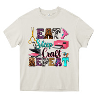 Cream eat sleep craft repeat Heavy Core Tee - RanaPortraitStore