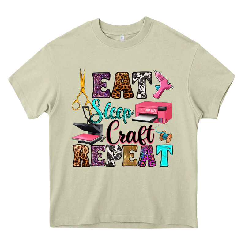 Eat Sleep Craft Repeat Heavy Core Tee by RanaPortraitStore | Teevron