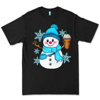Black cute snowman Premium Tee - Zillion Design Studio