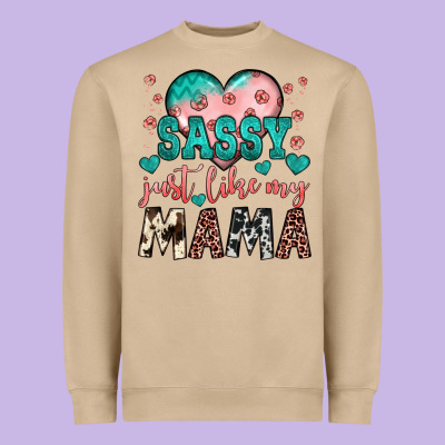 Sassy Just Like My Mama Heavyweight Sweatshirt Designed By Jahusdesignshop