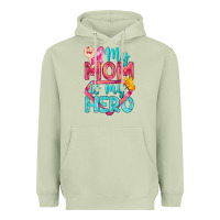 Matcha My Mom Is My Hero Breast Cancer Heavyweight Hoodie - BundleAndBundleShop