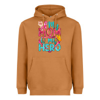 Meerkat My Mom Is My Hero Breast Cancer Heavyweight Hoodie - BundleAndBundleShop