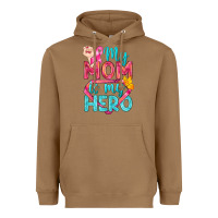 Toasted Coconut My Mom Is My Hero Breast Cancer Heavyweight Hoodie - BundleAndBundleShop