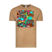 Vintage Camel football tie dye gemstone sunflower seamless pattern Vintage Tee - JahusDesignShop