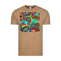Vintage Coffee football tie dye gemstone sunflower seamless pattern Vintage Tee - JahusDesignShop