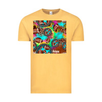 Vintage Mustard football tie dye gemstone sunflower seamless pattern Vintage Tee - JahusDesignShop