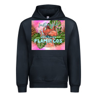 Navy just a girl who loves flamingo Urban Hoodie - TumblerDesignByShophia