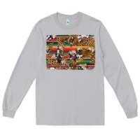 Moon Dust western serape cowhide and leopard background Long Sleeve Tee - Artiststas