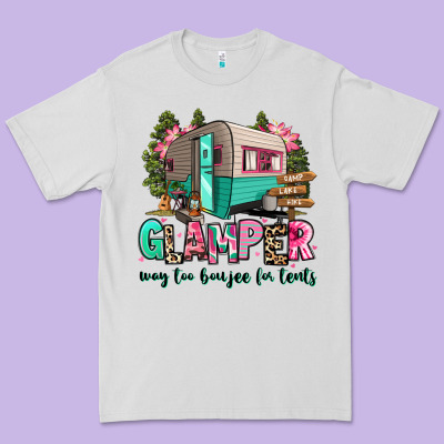 Premium Tee glamper way too boujee for tents 2