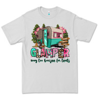 Dove Grey glamper way too boujee for tents 2 Premium Tee - RanaPortraitStore