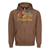 Chestnut life is better in the country Zipper Hoodie - MaliasSmallBusiness