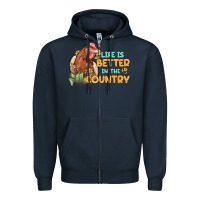Navy life is better in the country Zipper Hoodie - MaliasSmallBusiness