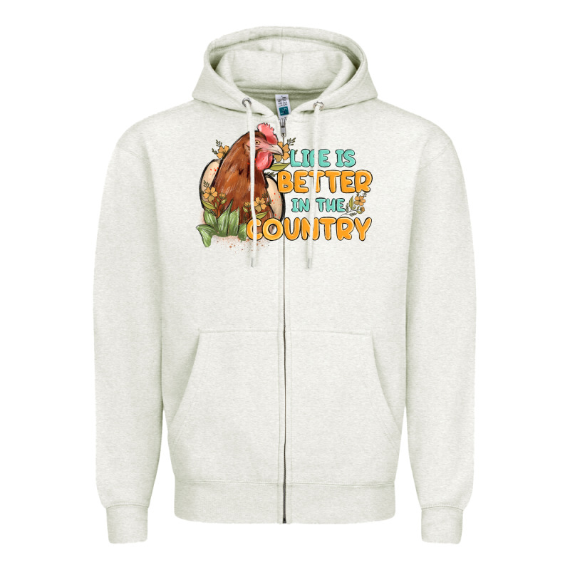 Life Is Better In The Country Zipper Hoodie by MaliasSmallBusiness | Teevron