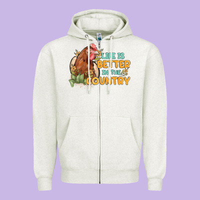 Life Is Better In The Country Zipper Hoodie Designed By Maliassmallbusiness