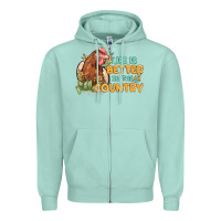 Seafoam life is better in the country Zipper Hoodie - MaliasSmallBusiness