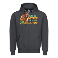 Smoke life is better in the country Zipper Hoodie - MaliasSmallBusiness