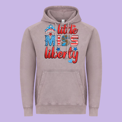 Little Miss Liberty Vintage Hoodie Designed By Hra Design Shop