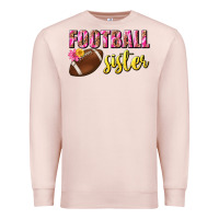 Pale Pink football sister Premium Sweatshirt - BundleAndBundleShop