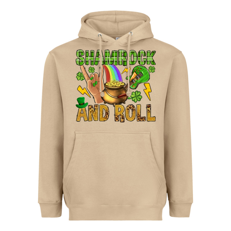 Shamrock And Roll Heavyweight Hoodie by BundleAndBundleShop | Teevron