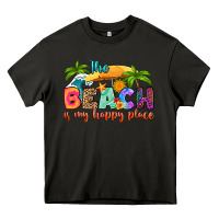 Asphalt the beach is my happy place Heavy Core Tee - RanaPortraitStore