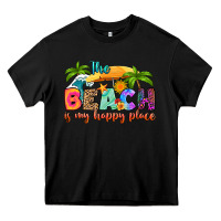 Black the beach is my happy place Heavy Core Tee - RanaPortraitStore
