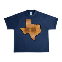Navy Texas Map Western Horsehide Pattern Urban Heavy Tee - Bettercallsaul