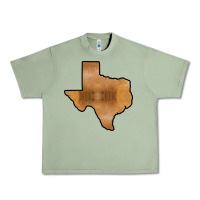 Oil Green Texas Map Western Horsehide Pattern Urban Heavy Tee - Bettercallsaul