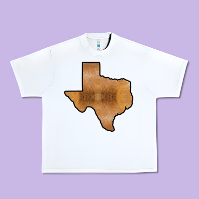 Texas Map Western Horsehide Pattern Urban Heavy Tee Designed By Bettercallsaul