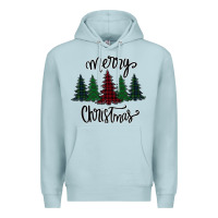 Blue Mist Merry Christmas Trees Premium Hoodie - Bettercallsaul