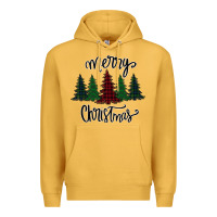 Mustard Merry Christmas Trees Premium Hoodie - Bettercallsaul