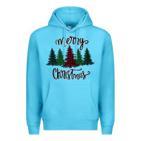 Ocean Blue Merry Christmas Trees Premium Hoodie - Bettercallsaul