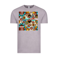 Vintage Zinc football cowhide sunflower seamless pattern Vintage Tee - JahusDesignShop
