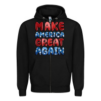 Black make america great again Zipper Hoodie - MaliasSmallBusiness