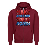 Burgundy make america great again Zipper Hoodie - MaliasSmallBusiness