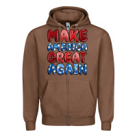 Chestnut make america great again Zipper Hoodie - MaliasSmallBusiness
