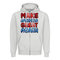 Dove Grey make america great again Zipper Hoodie - MaliasSmallBusiness