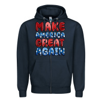 Navy make america great again Zipper Hoodie - MaliasSmallBusiness