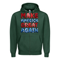 Sports Green make america great again Zipper Hoodie - MaliasSmallBusiness