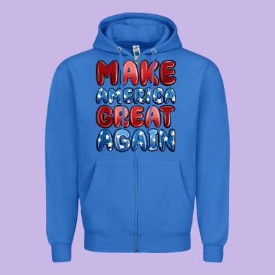 Make America Great Again Zipper Hoodie Designed By Maliassmallbusiness