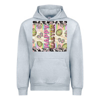 Heather Grey happy easter with cowhide Urban Hoodie - TumblerDesignByShophia