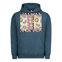 Pigment Midnight Navy happy easter with cowhide Urban Hoodie - TumblerDesignByShophia