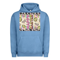 Pigment Pebble Blue happy easter with cowhide Urban Hoodie - TumblerDesignByShophia