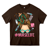Messy Bun Nurse Life Heavy Core Tee | Teevron