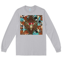 Moon Dust western floral bullskull cowhide and leopard Long Sleeve Tee - Artiststas