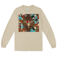 Mushroom western floral bullskull cowhide and leopard Long Sleeve Tee - Artiststas