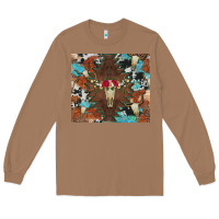 Toasted Coconut western floral bullskull cowhide and leopard Long Sleeve Tee - Artiststas