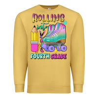 Antique Gold rolling into fourth grade Premium Sweatshirt - BundleAndBundleShop
