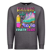 Charcoal Heather rolling into fourth grade Premium Sweatshirt - BundleAndBundleShop