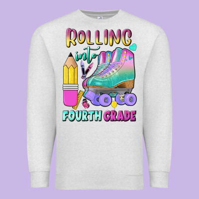 Rolling Into Fourth Grade Premium Sweatshirt Designed By Bundleandbundleshop
